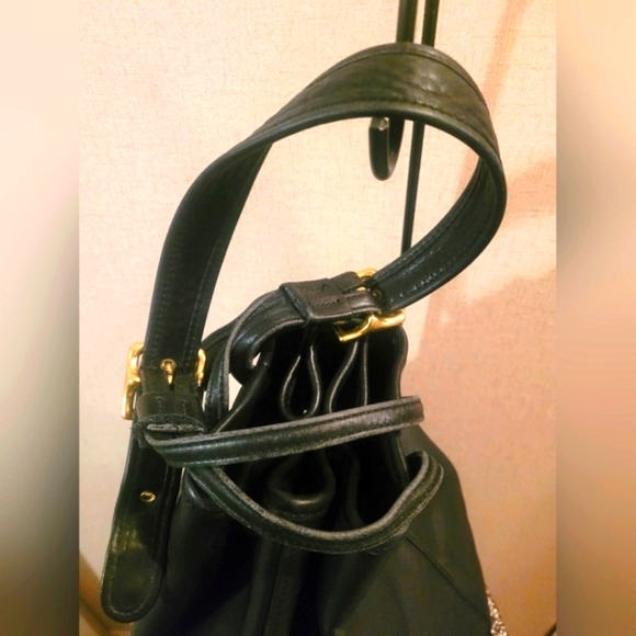 EUC Vintage Rare Coach legacy black drawstring bucket bag #9166 - Picture 8 of 10